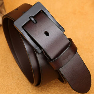 Ceintures en cuir de vache véritable pour hommes de haute qualité sur mesure en gros, décontractées avec boucle en acier, imperméables, fabriquées aux États-Unis - Product Image 5