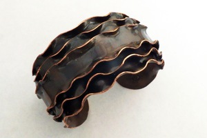 Woman <b>Men</b> Red Cooper Bracelet matte finish cuff Bracelet 100% Pure Cooper Quantum Energy Bracelet - Product Image 2