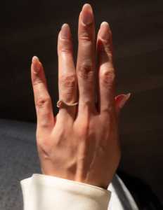 Minimal Wavy 14K oro sólido VVS2 D Color IGI certificado 0.80ct Lab Grown Diamond joyería fina anillo de banda para compromiso - Product Image 4