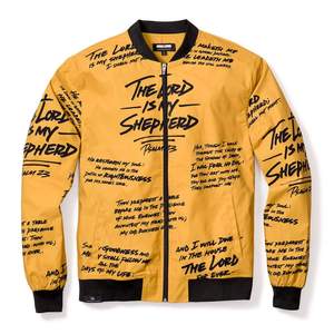 Customized Logo Unisex 100% Polyester Solid Sublimation Bomber <b>Jacket</b> Stand Collar Stylish New Canvas <b>Waterproof</b> Breathable High - Product Image 5