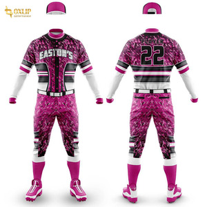Vente en gros de vêtements de sport en polyester sur mesure, maillot à demi-manches, uniforme de baseball, ensemble respirant au design propre, vente en gros par sublimation - Product Image 3