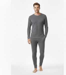 Winter Guard Grey <b>Men</b> <b>Thermal</b> Suit Designed with Soft Full Sleeve Breathable Fabric for Consistent Cold Protection - Product Image 1