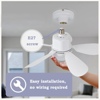 Ventilateur de Plafond LED Moderne TCL à Moteur DC, 5 Pales, 3 Vitesses, avec Douille E27, Ampoule et Télécommande pour Chambre à Coucher