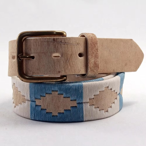 2025 personnalisé en gros décontracté peau de vache en cuir Polo ceinture personnalisée équestre broderie classique étoile équitation en cuir véritable - Product Image 5