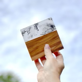 Ensemble de 4 sous-verres en bois de résine, design moderne multi-formes poli, écologique, personnalisé, bar, cuisine, maison, anniversaire - Product Image 3