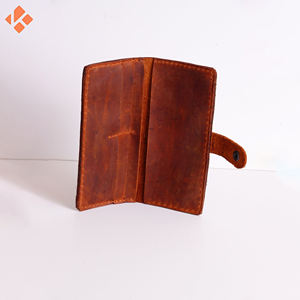 Premium Quality Customized Men's <b>Wallet</b> Genuine Sheepskin Leather with Open Closure Long Length Polyester Lining - Product Image 3