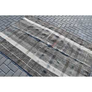 Tapis turc vintage gris beige 4,7x7.2 pieds, fait à la main, motif rectangle classique de grande surface pour le salon, le couloir ou la chambre à coucher - Product Image 4