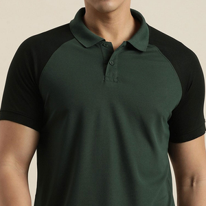 100% algodón de alta calidad antiarrugas para hombre para Polo Camiseta de manga corta cuello levantado estilo botón frontal patrón sólido al aire libre - Product Image 5