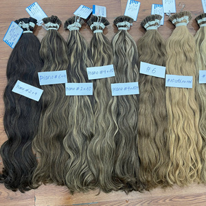 Produit phare : Cheveux naturels ondulés en trame, kératine capillaire, double épaisseur, cheveux humains vierges vietnamiens de haute qualité - Product Image 5