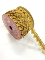 Ethnische Indische Metallische Steinbesetzte Goldene Spitzenborte Handwerk Nähzubehör Maßgeschneiderte Kleidungsstoffbänder für Taschen Schuhe