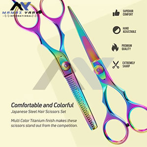 Ensemble de ciseaux à cheveux en acier inoxydable multi-polis de 5,5 pouces avec design ergonomique, prise confortable et lames de précision - Product Image 5