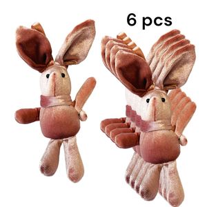 Coniglietto di Pasqua da 8 pollici fatto a mano animale di peluche 6 pezzi forniture per feste di Pasqua adatte ai bambini - Product Image 1