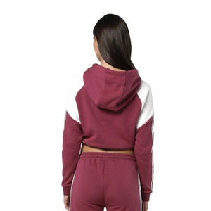 OEM Custom New Arrival Thick Terry Embossed Crop Top <b>Hoodie</b> Women Custom Polar Fleece Full Pull Over Embossed <b>Sweatshirt</b> - Product Image 3