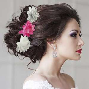 Tip Top Fashions Broche florale multicolore Broches en cristal sur mesure avec motif de numéro de matériau en alliage de zinc perle - Product Image 1