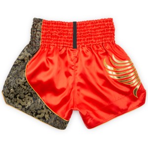 Qualité supérieure Faitex Rouge Blanc Coupe Mince Muay Thai Short De Boxe Broderie Personnalisée Stretch Léger Respirant Durable - Product Image 4