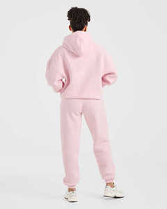 Sudadera con Capucha Extra Grande de Felpa Clásica Rosa Personalizada Más Vendida, Sudadera con Capucha Antiarrugas y Transpirable para Mujer - Product Image 4