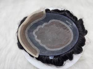 100% pelucas de cabello humano para hombres Frontal de encaje de alta calidad y varios estilos Ajuste cómodo hecho a medida en Bangladesh - Product Image 3