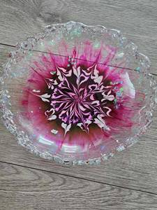 Ensemble de bols et plateaux à fruits en polyrésine marbrée, design bohème de luxe, motif tourbillon, écologique, pour mariages et fêtes en Inde - Product Image 6