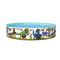 Martom 55022 Dinosaurier-Gartenpool, mehrfarbiger, kreisförmiger, aufblasbarer PVC-Schwimmpool für Kinder und Neugeborene, 183 x 38 cm