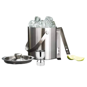 Cubo de hielo de acero inoxidable con acabado antiguo brillante con mango de diseño moderno y para el accesorio de fiesta de cóctel de Bar en casa - Product Image 4