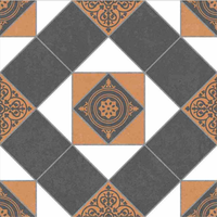 Modèle 50427-A Carreaux de sol extérieurs en porcelaine de style marocain 400x400mm 12mm d'épaisseur Antidérapants pour usage extérieur en villa - NOVAC CERAMIC