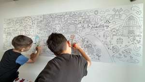 Calcomanía de pizarra blanca de borrado en seco para niños reutilizable, Material de poliestireno duradero, pintura de animales reutilizable, actividad, electricidad estática - Product Image 6