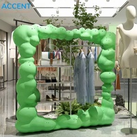 Miroir décoratif en forme de bulle avec cadre en fibre de verre pour boutique, magasin de détail, villa, salon, intérieur personnalisé pour projet de rénovation commerciale