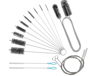 Juego de cepillos de limpieza para acuario, cepillo de doble extremo con manguera flexible, 10 cepillos de nailon para limpiar tubos, para filtro de pecera y bomba - Product Image 1