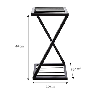 Elegante soporte de metal para plantas (nueva forma de X en forma de Z) (juego de 1 soporte de 40 cm) | Soporte de metal perfecto con patas fuertes para maceta interior - Product Image 5