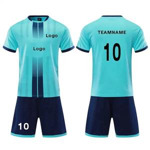 Uniformes de fútbol transpirables de poliéster 100% con logotipo personalizado, ropa de fútbol impresa, kit de entrenamiento - Product Image 2