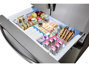 Refrigerador de puerta francesa de 4 puertas 28 pies cúbicos en acero inoxidable eléctrico para uso doméstico en hoteles o exteriores - Product Image 3