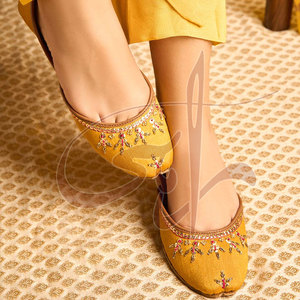 Hot Sale Cheap Price Women <b>Khussa</b> Bulk Quantity Handmade High Quality Anti-Slippery Genuine Leather Fashion Design - Product Image 4