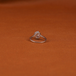 Diamant cultivé en laboratoire avec bague en diamant taillé rond Bague de fiançailles en or massif 18KT pour son cadeau - Product Image 3