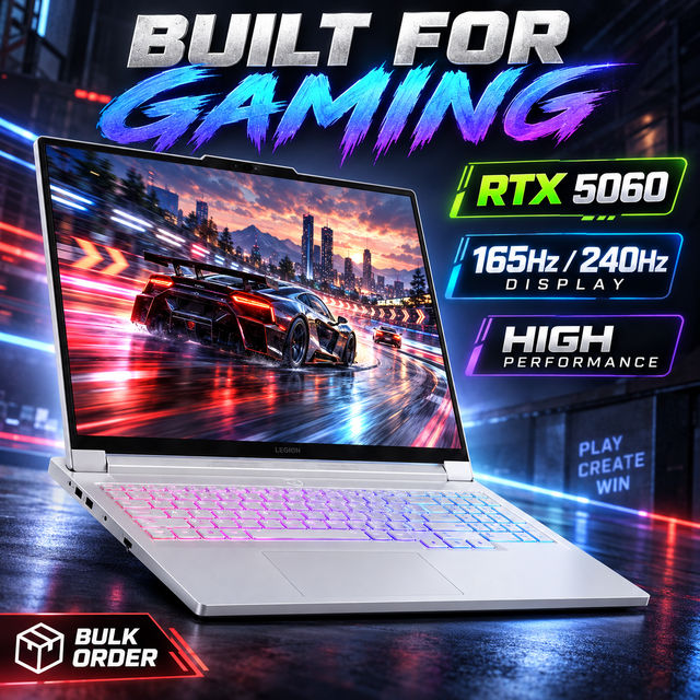 16 Inch High Performance Gaming Laptop AMD Ryzen 9 RTX 5060 8GB GDDR6 32GB RAM 1TB SSD 1440P 165Hz Gaming Notebook Computer