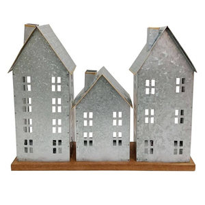 Casa Navideña de Hierro Galvanizado Hecha a Mano, Ideal para Decoración Navideña del Hogar, Festividades, Casa de Campo - Product Image 6