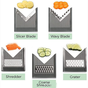 Cocina Plástico Fruta Comida Precio al por mayor 2024 Multifuncional Manual Cortador de verduras Rebanador - Product Image 3