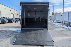 Remorque de transport de marchandises en aluminium 8,5x22 pieds, 9990 GVWR, à double essieu, avec porte rampe en V, pour le transport de véhicules et d'équipements, à vendre - Product Image 2