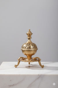 กระถางธูปทองเหลืองแบบดั้งเดิมพร้อมโซ่แขวนเหมาะสำหรับใช้ในวัดตกแต่งบ้านและกิจกรรมประจำวัน - Product Image 2