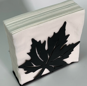 Restaurant Hotel Home Purpose Maple Leaf Design Metal <b>Black</b> Napkin Holder in Wholesale Price - Product Image 3