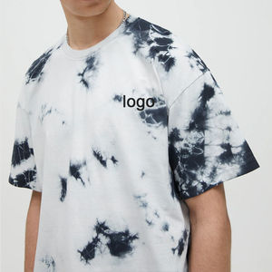 100% coton T-shirt pour hommes coupe ample imprimé vente chaude cravate teinture impression t-shirts séchage rapide respirant hommes à manches courtes 2025 - Product Image 2