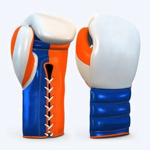 Guantoni da boxe Muay tailandese verde militare scatola di alta qualità 14oz guantoni da boxe professionali - Product Image 3