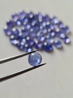 Tanzanite naturelle en gros, cabochon rond de 4 mm pour la fabrication de bijoux fins, fabricant de cabochons en tanzanite sur mesure OEM