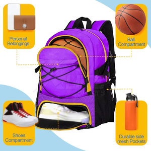 Bolsa de Baloncesto de Nailon de Alta Calidad Resistente al Agua, Correa Ajustable, Capacidad de 30-40L, Cómoda y Transpirable para Deportes y Gimnasio - Product Image 5