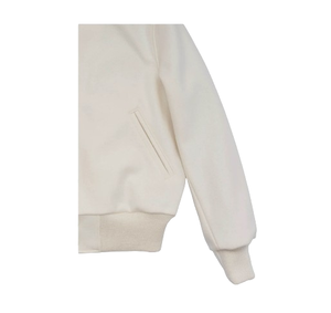 แจ็คเก็ตวาร์ซิตี้ทำจากขนสัตว์แท้ 100% สำหรับผู้ชายและผู้หญิง ปักลายตามสั่ง ฤดูหนาว ไซส์ใหญ่ สไตล์ไฮสตรีท ทีมเบสบอล แจ็คเก็ตขนสัตว์ฤดูหนาว - Product Image 5