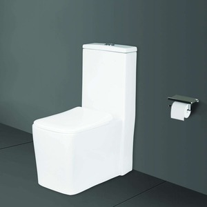 Armoire à eau Western Commode-Cuvette de toilette monobloc en céramique blanche moderne pour salle de bain, Sanitaire de mode classique - Product Image 4