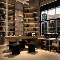 Étagère murale, présentoir LED, table basse, vitrine, mobilier d'hôtel, mobilier de restaurant, mobilier de bar, chariot de service alimentaire, bar à outils, bar doré