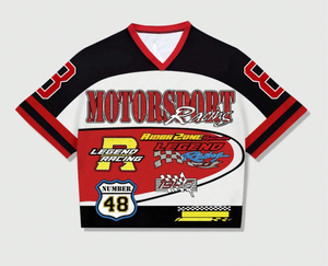 Custom Men's American Vintage Soccer Jersey Oversized Knitted <b>Mesh</b> Football T-Shirt Vintage Style Soccer Wear - Product Image 3