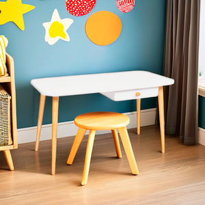 Mayoristas en línea niños muebles lindo mini rectangular blanco de madera y MDF mesa de madera para niños para edades 6-10 - Product Image 1