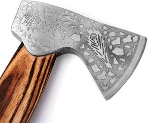Wholesale Customized High Quality OEM ODM Service Blade High Carbon Steel <b>Axe</b> Camping Use <b>Wood</b> Handle Leather Outdoor Cutting - Product Image 3