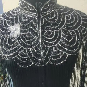 เสื้อคลุมทรงเบอร์เลสก์ปักเลื่อมประดับด้วยลูกปัดประดับด้วยเลื่อมสำหรับงานปาร์ตี้ในคลับงานปาร์ตี้ยาวถึงพื้น - Product Image 1